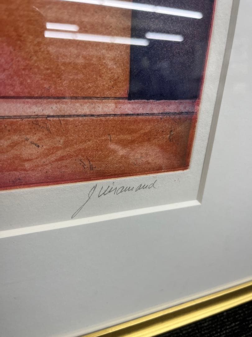 銅版画　ポール・ギヤマン　古代の彫像　直筆サイン