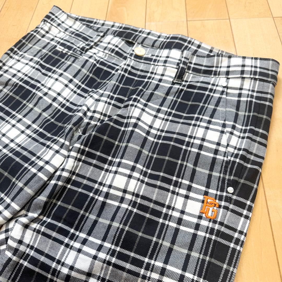 パーリーゲイツ ゴルフウェア パンツ チェック ロゴ刺繍 ウェア サイズ5