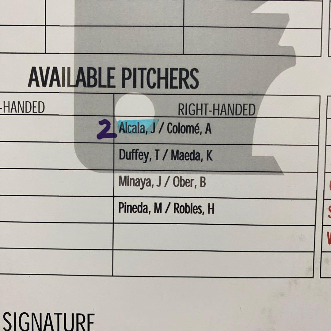 No.4【激レア】実使用品　大谷翔平　前田健太　ラインナップカード