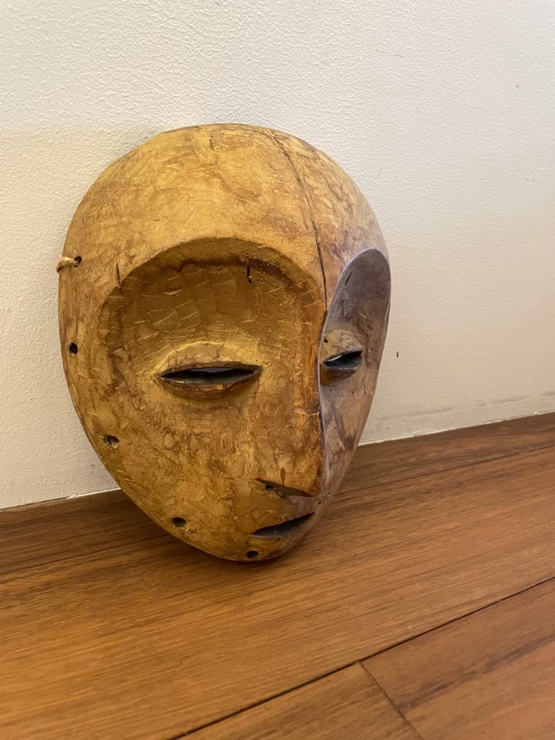 アフリカ 木彫 マスク 仮面 プリミティブアート アンティーク民藝 骨董 古美術