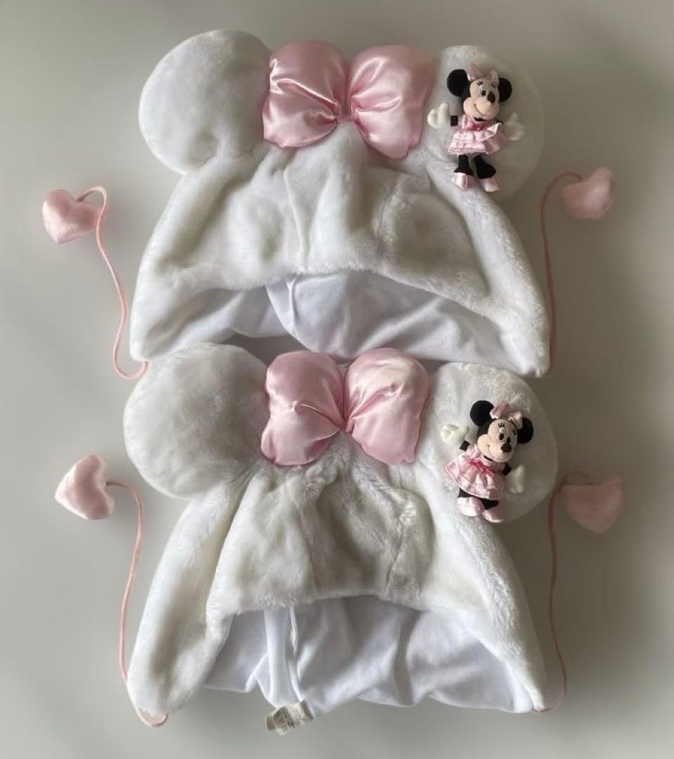 ディズニー ミニー ファンキャップ 白 セット売り レア 廃盤