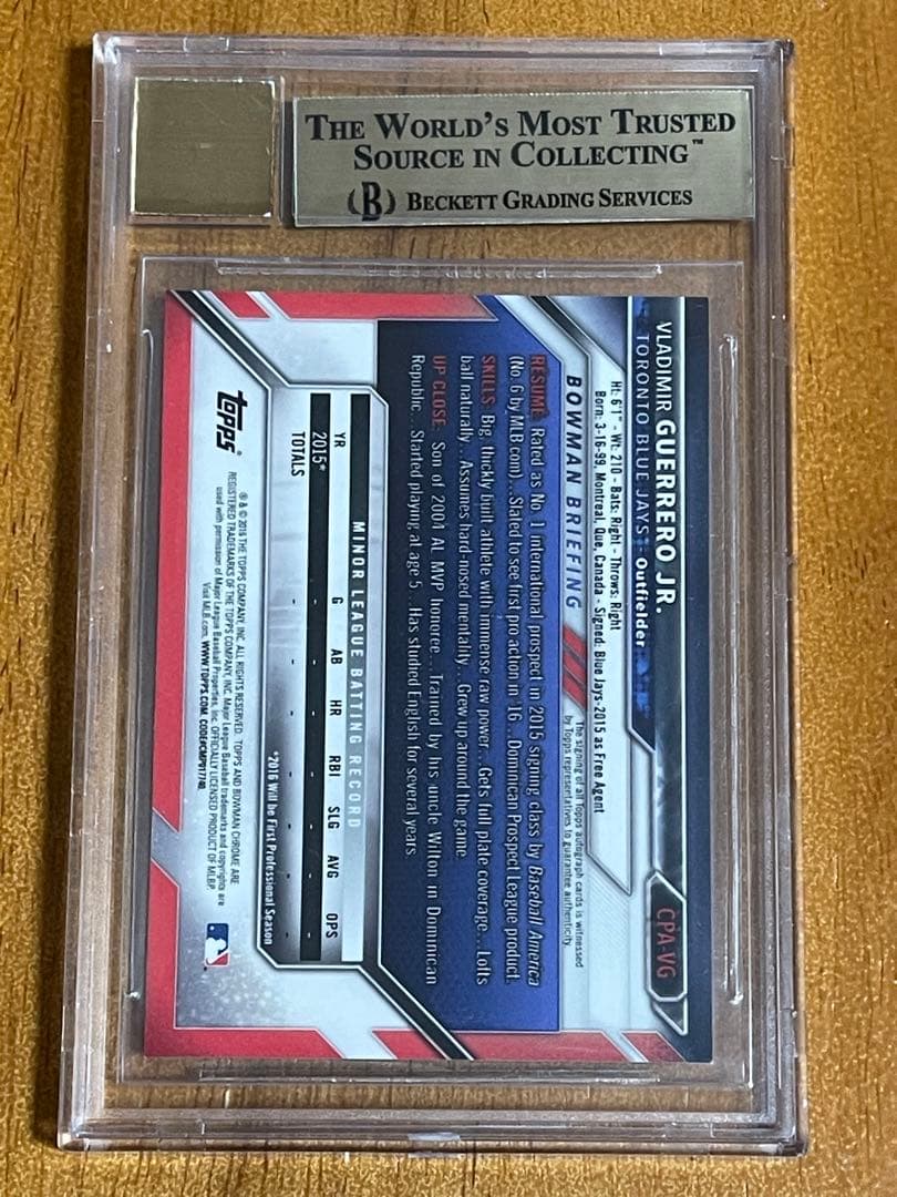 Vladimir Guerrero Jr ルーキー直筆サインカード　状態完璧！