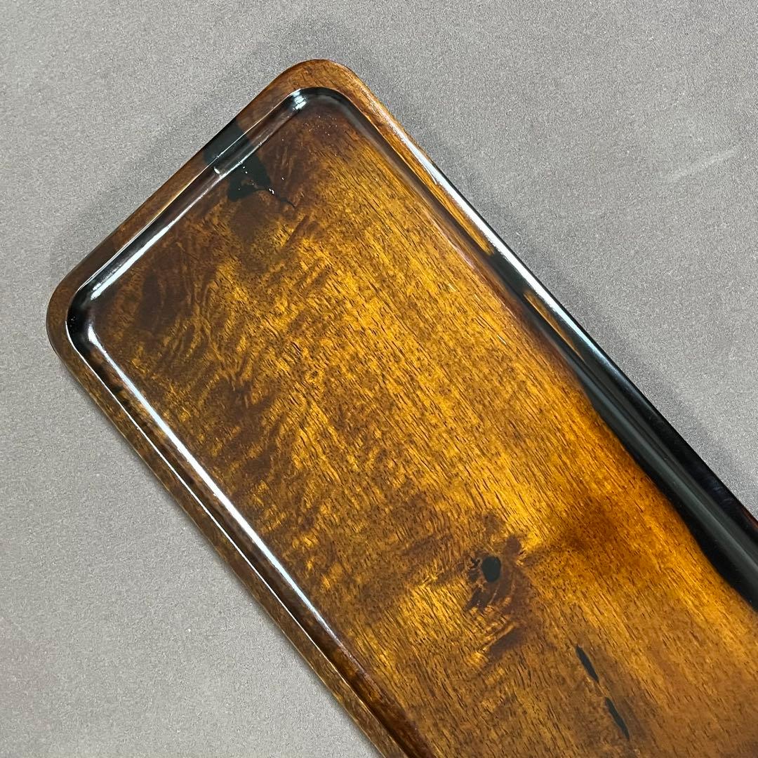 黒柿拭漆盆(くろがきふきうるしぼん) 286mm×130mm×18mm№9205