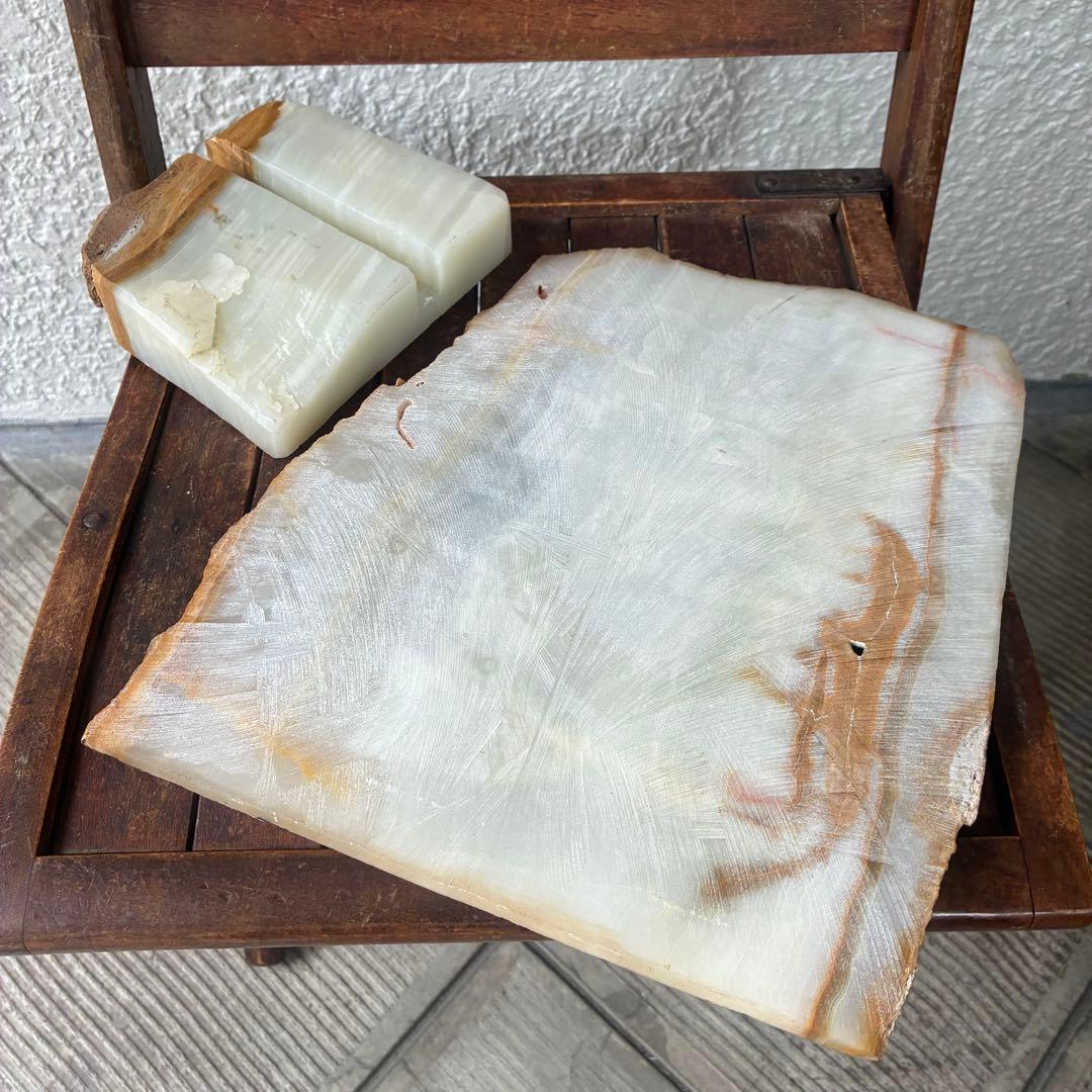 超レア！ネイティブアメリカン　インディアン大理石オブジェ絵USAヴィンテージ雑貨