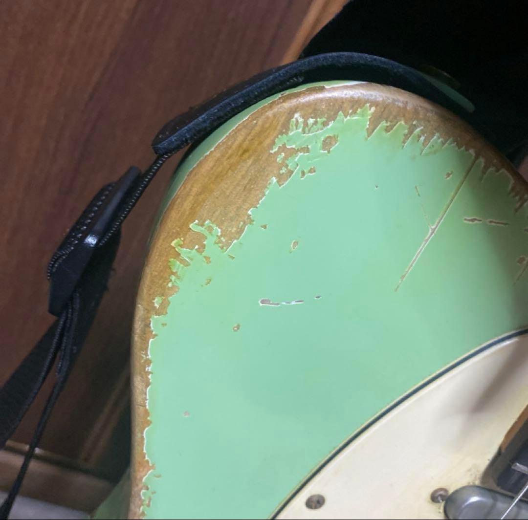 【最終値下げ】ラッカー塗装　レリックテレキャスター　サーフグリーン