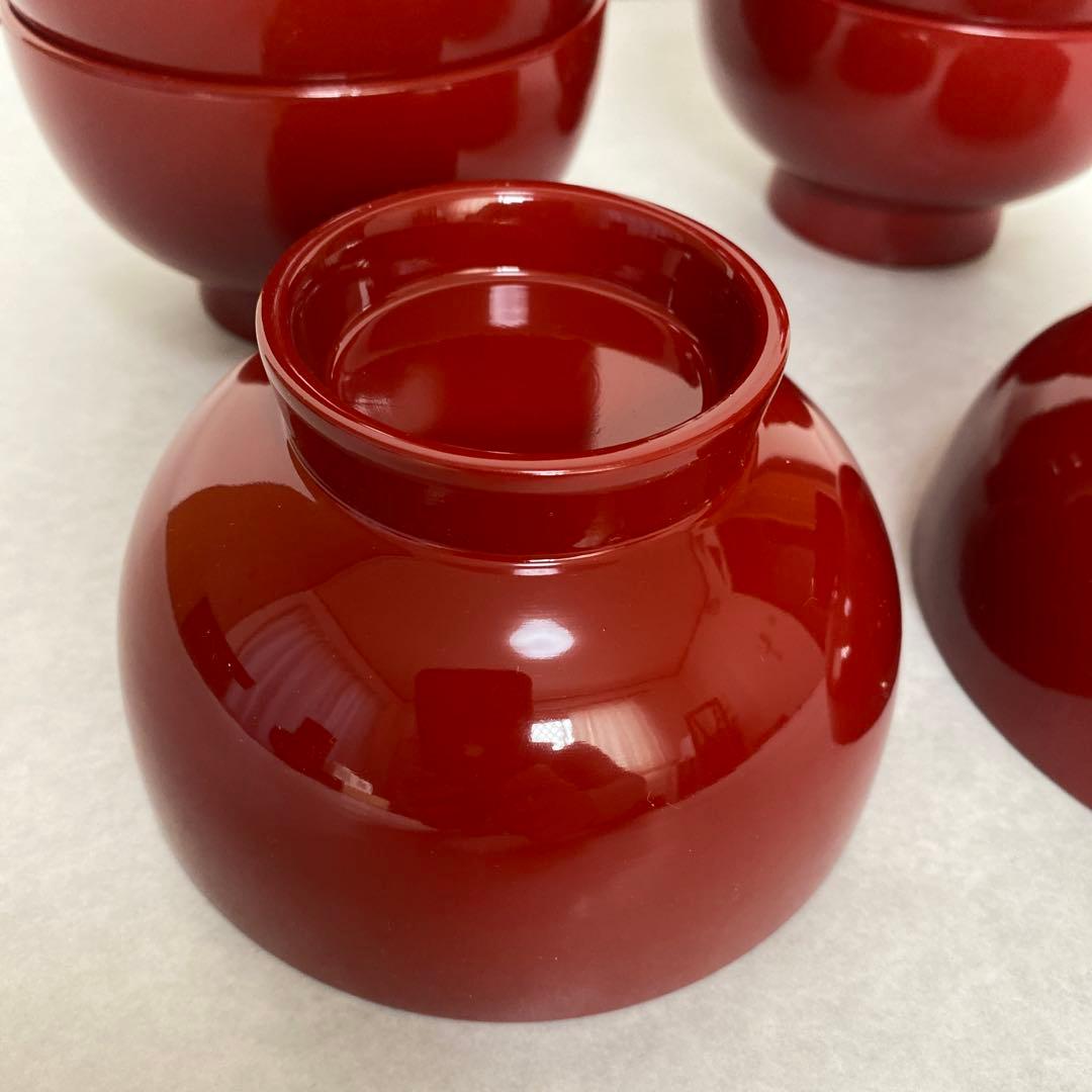 朱塗り椀　10個　未使用
