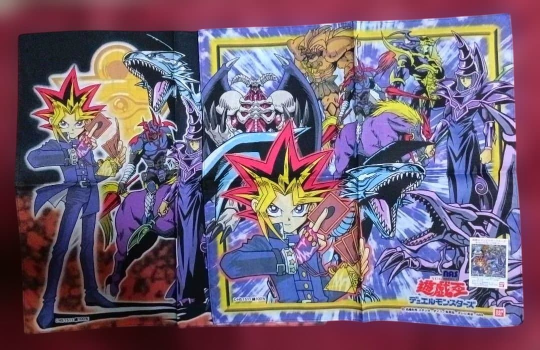 【初期】遊戯王 デュエルモンスターズ ハンカチ 2枚セット 貴重 レア 昭和