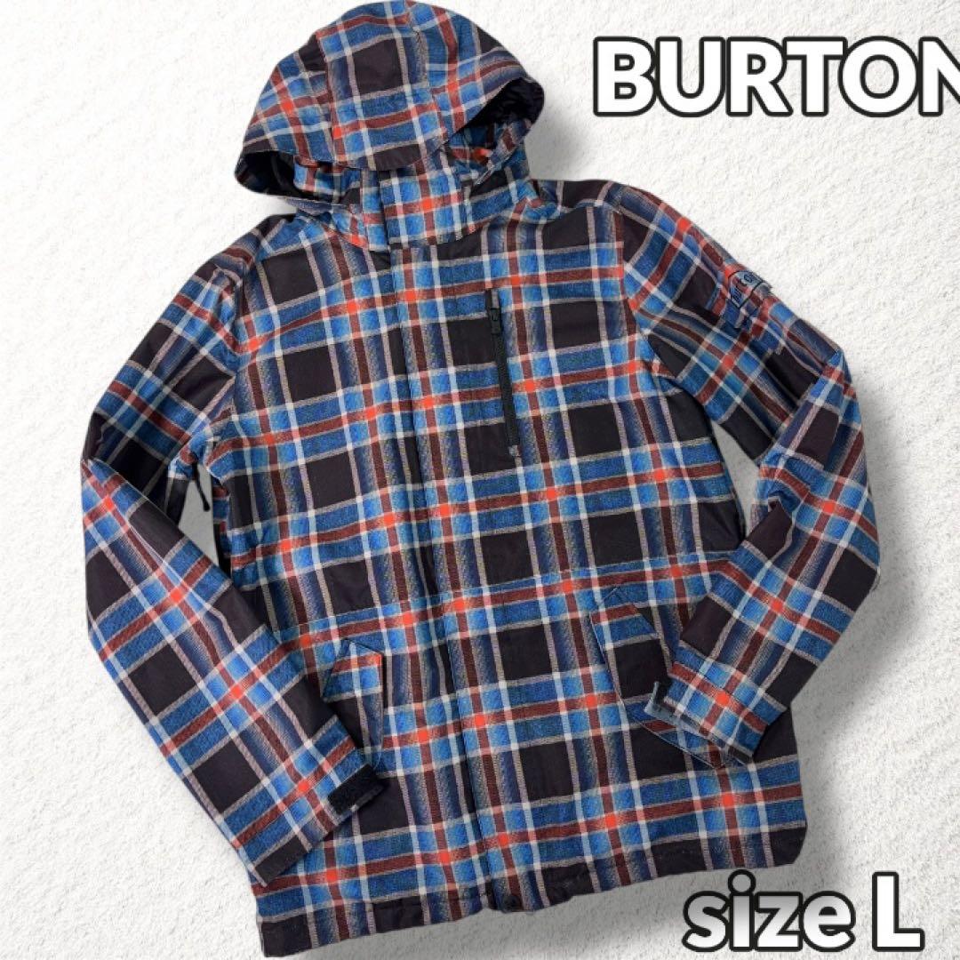美品【BURTON】バートンスノボウェア DRYRIDE チェック 13ロゴ L