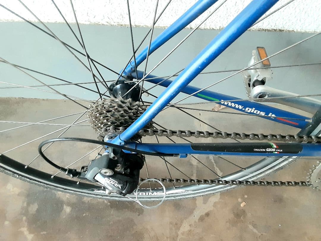 GIOS AMPIO クロモリ クロスバイク 700c 2x9速 ジオスブルー