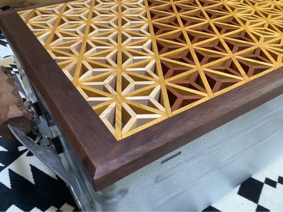 しげ専用 シェルフコンテナ25天板組子細工　その為2点