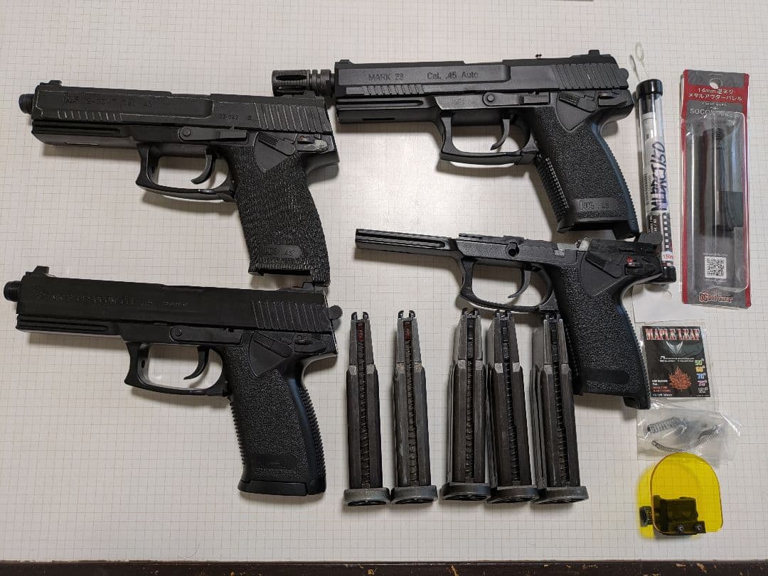 東京マルイ　SOCOM MK23 ソーコム 3丁分 ガスガン エアコキ　引退品