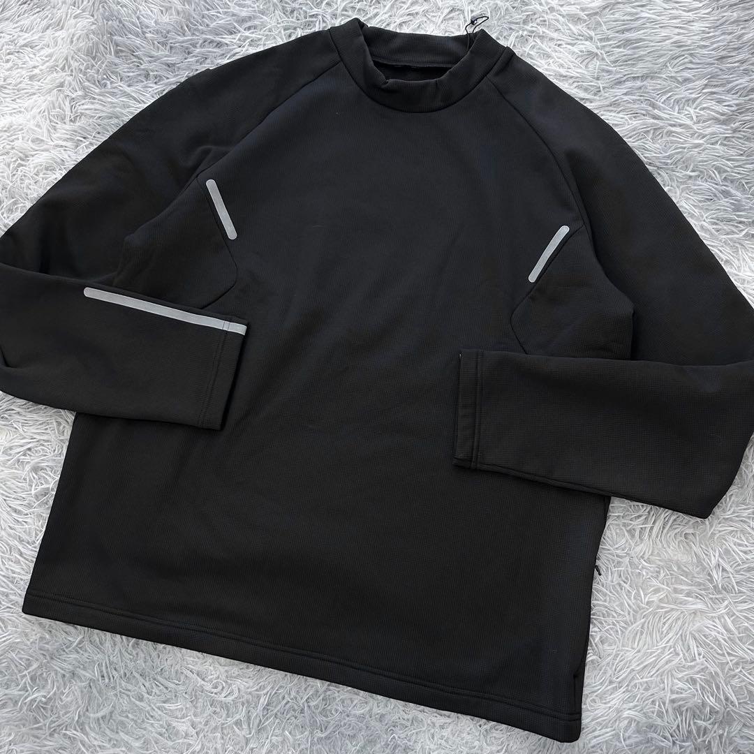 新品　PGG パーリーゲイツ　スウェット　裏起毛　ブラック　モックネック　4