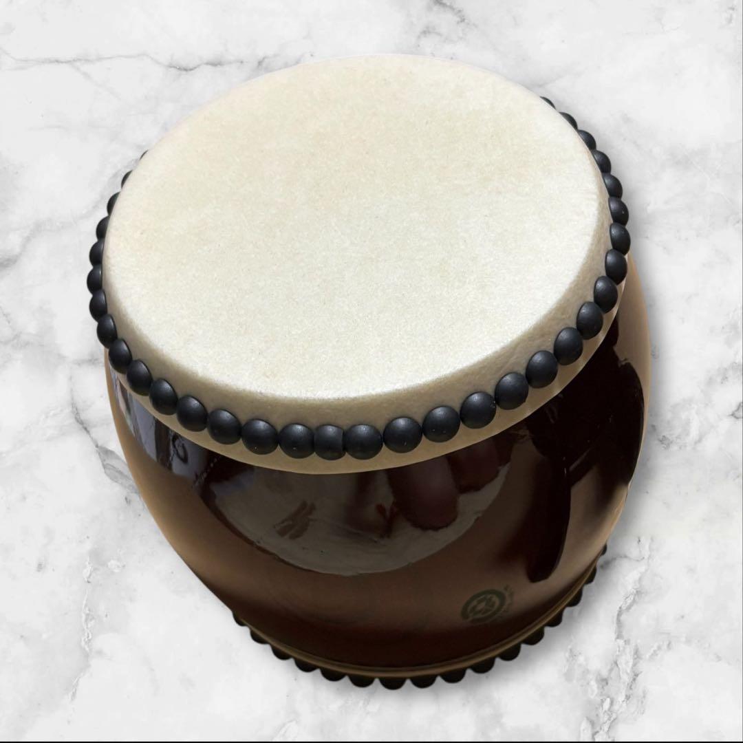 【極美品】太鼓の里 浅野　ミニ 太鼓バチ２本付き 和太鼓 子ども　お祭り