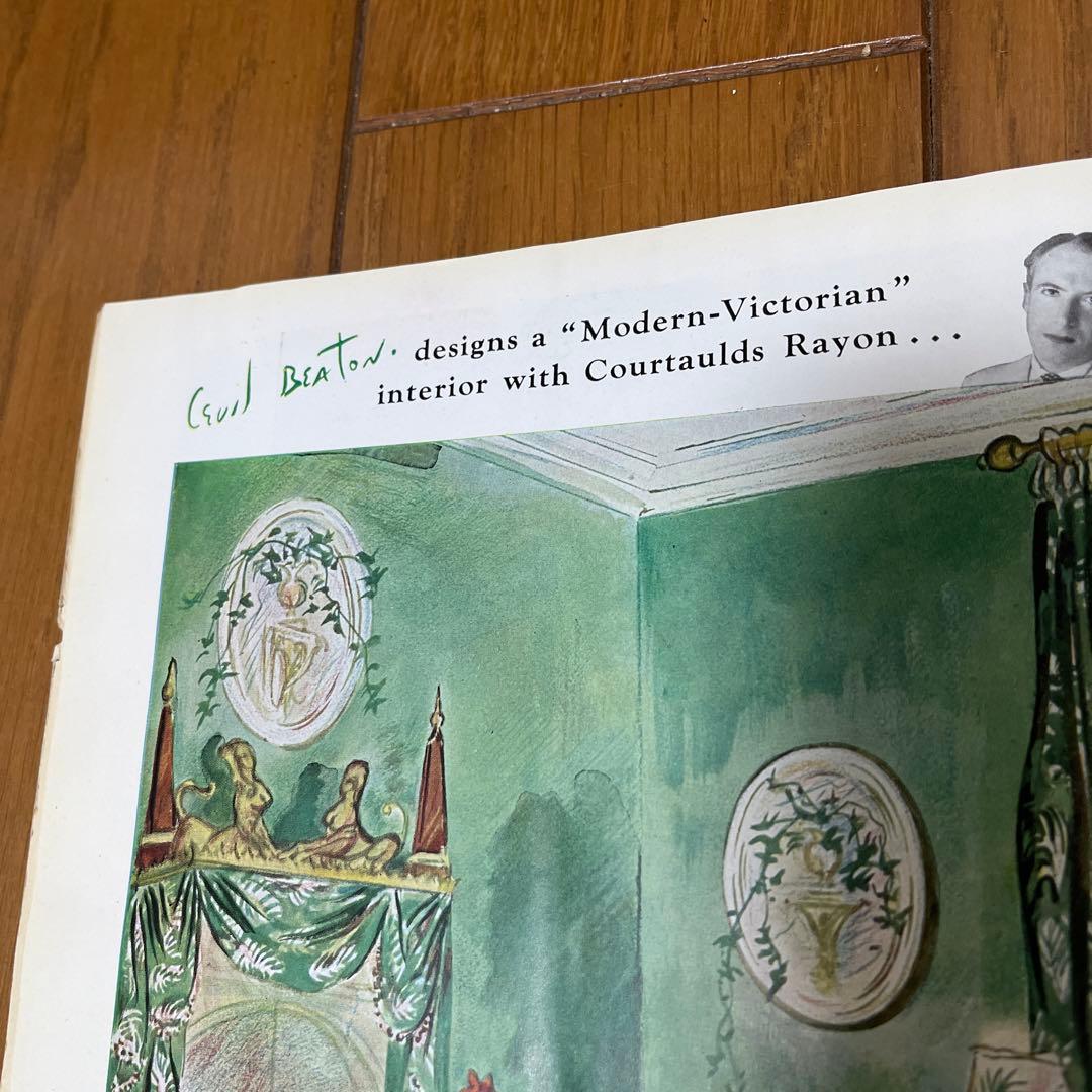 セシルビートン 顔写真入り絵画使用広告　1946年