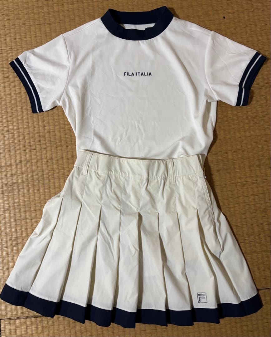 FILA フィラゴルフ モックネックシャツ プリーツスカートセット【L】未使用