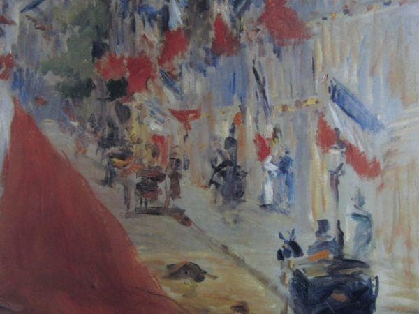 エドゥアール・マネ、旗飾りのモニエ通り、希少な画集より、状態良好