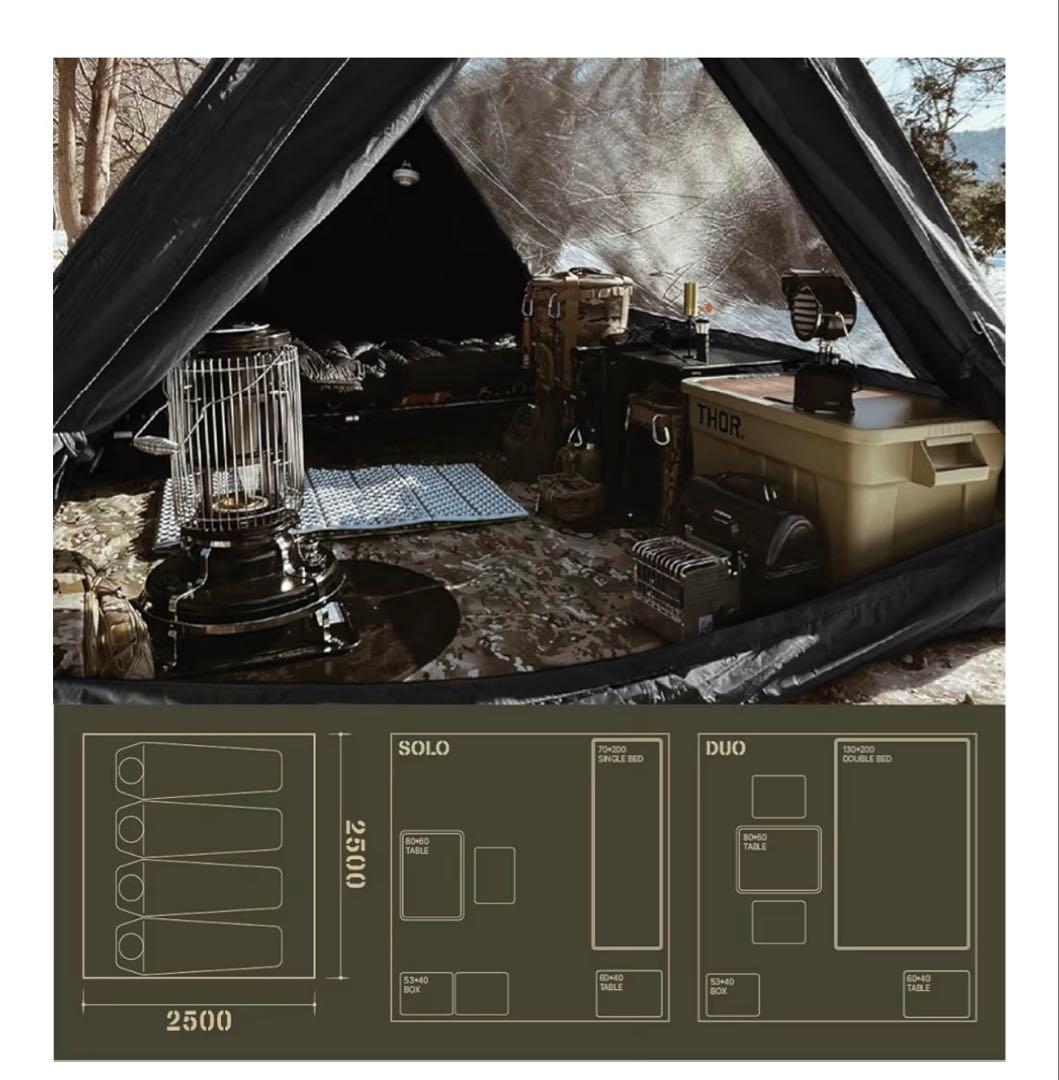 THE A TENT 2.0 ブラック 4ドアテント