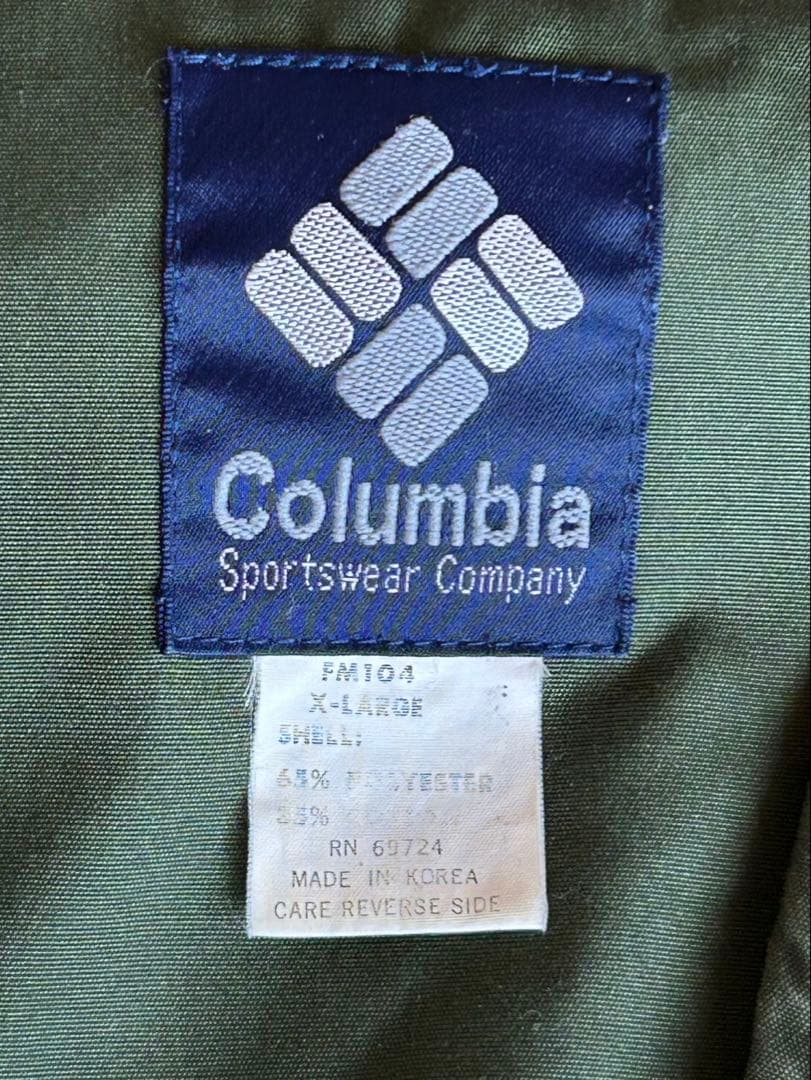 Columbia フィッシングベスト 80s 紺タグ XL カーキ