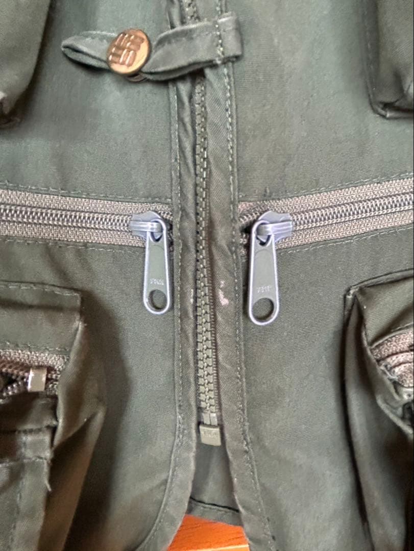 Columbia フィッシングベスト 80s 紺タグ XL カーキ