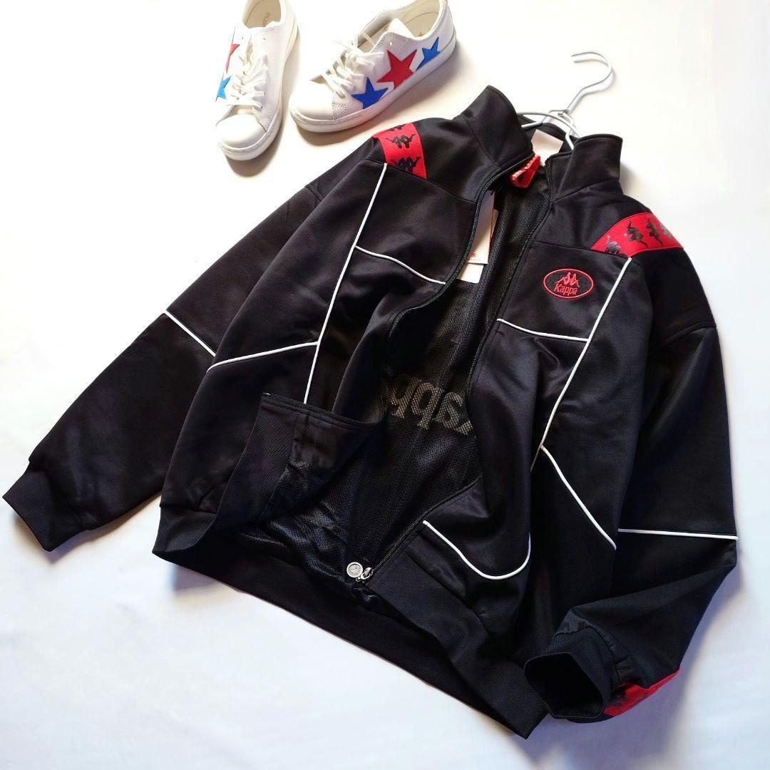 ☘️新品 カッパ Kappa トラックジャケット ジャージ ユニセックス 黒 L