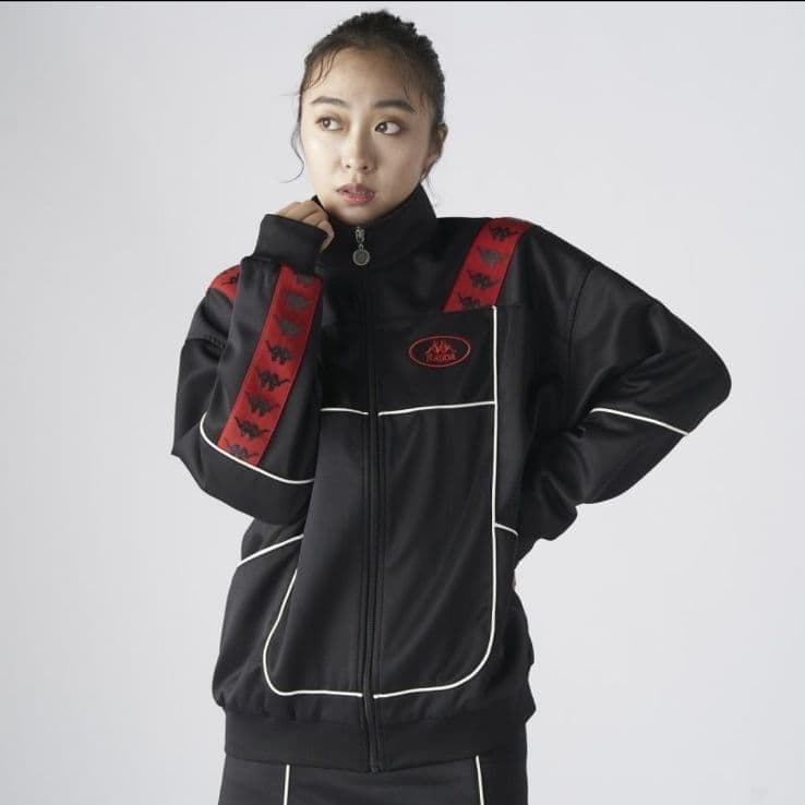 ☘️新品 カッパ Kappa トラックジャケット ジャージ ユニセックス 黒 L