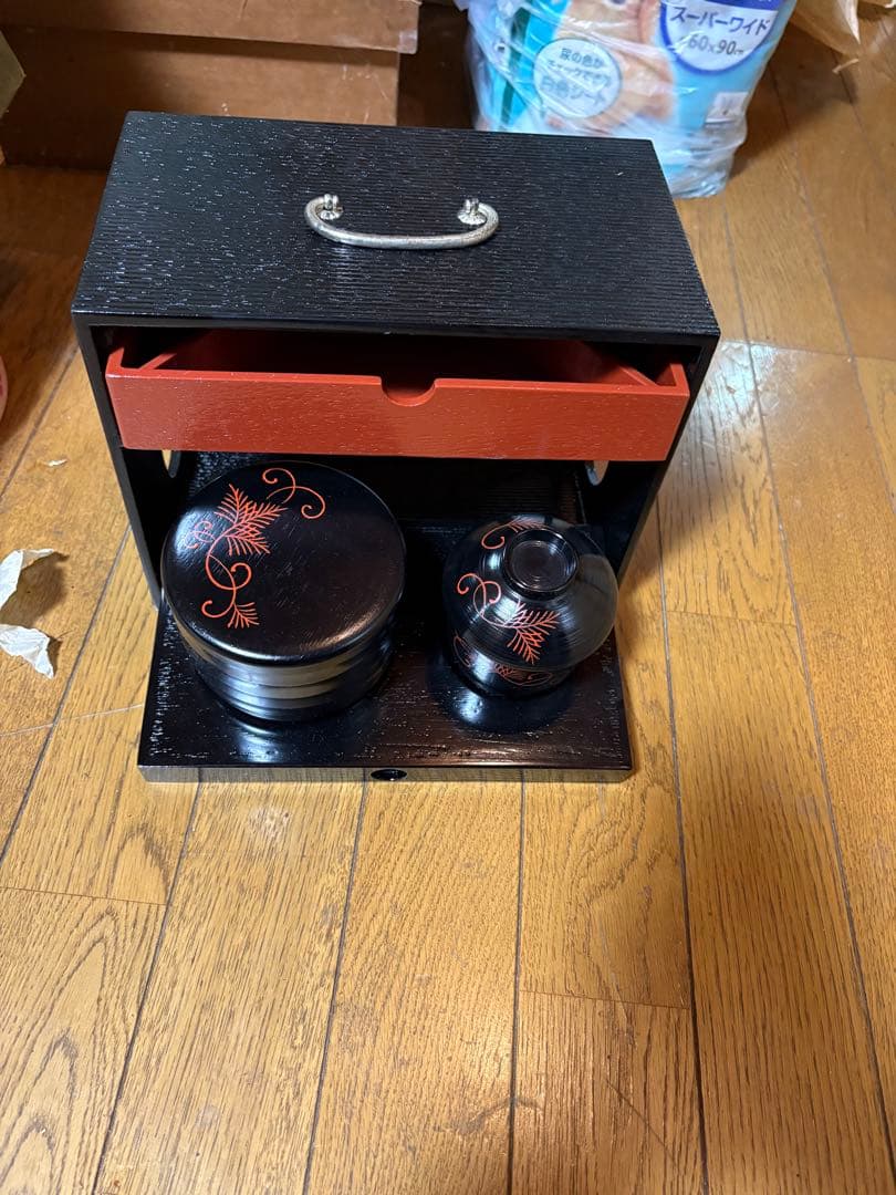 茶道具　野点弁当セット　漆器セット 5客セットで　未使用です。