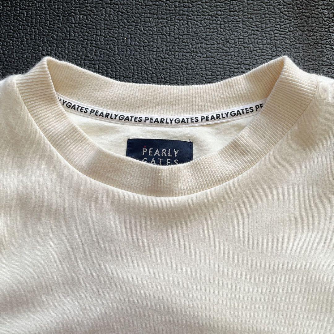 パーリーゲイツ　2024　近年　スウェット　ロゴ　 ダンボールニット　ホワイト