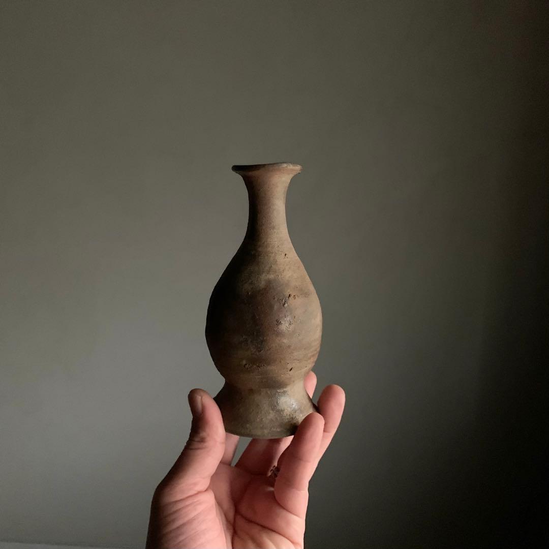 喜名・知花 焼締台付瓶 徳利 琉球美術 古美術 酒器 古道具 アンティーク