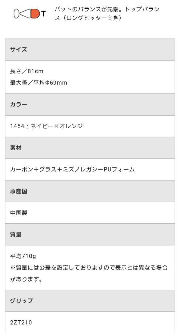 新品　ミズノ　ビヨンドマックスレガシー　81cm