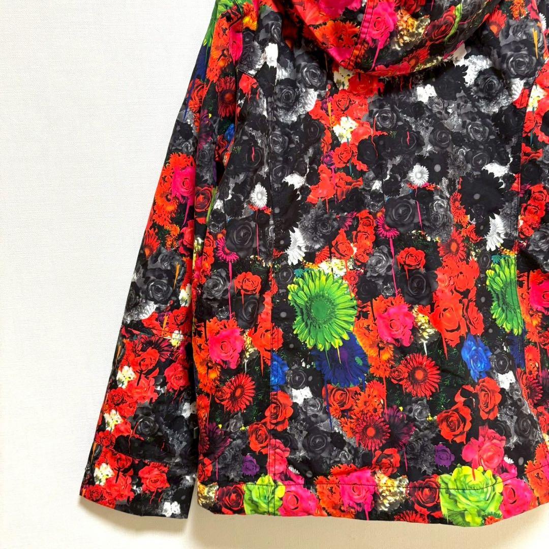 burton スノーボードウェア セットアップ レッド ネイビー M Sバラ柄