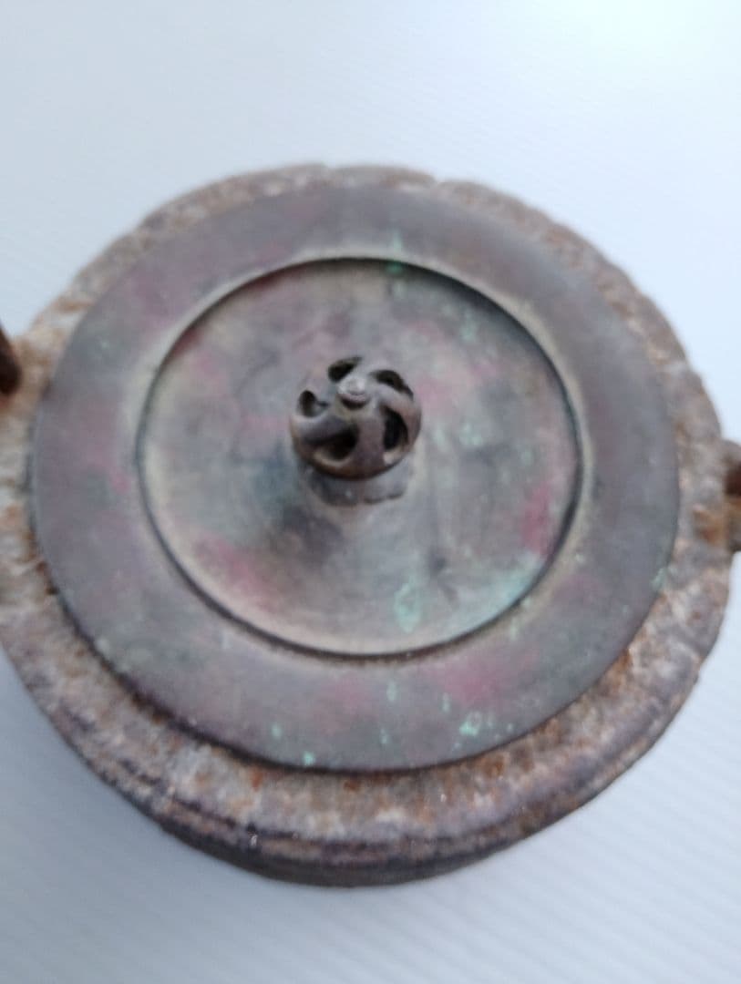 龍文堂造　鉄瓶　茶道具　煎茶道具　時代物　アンティーク(あ14)