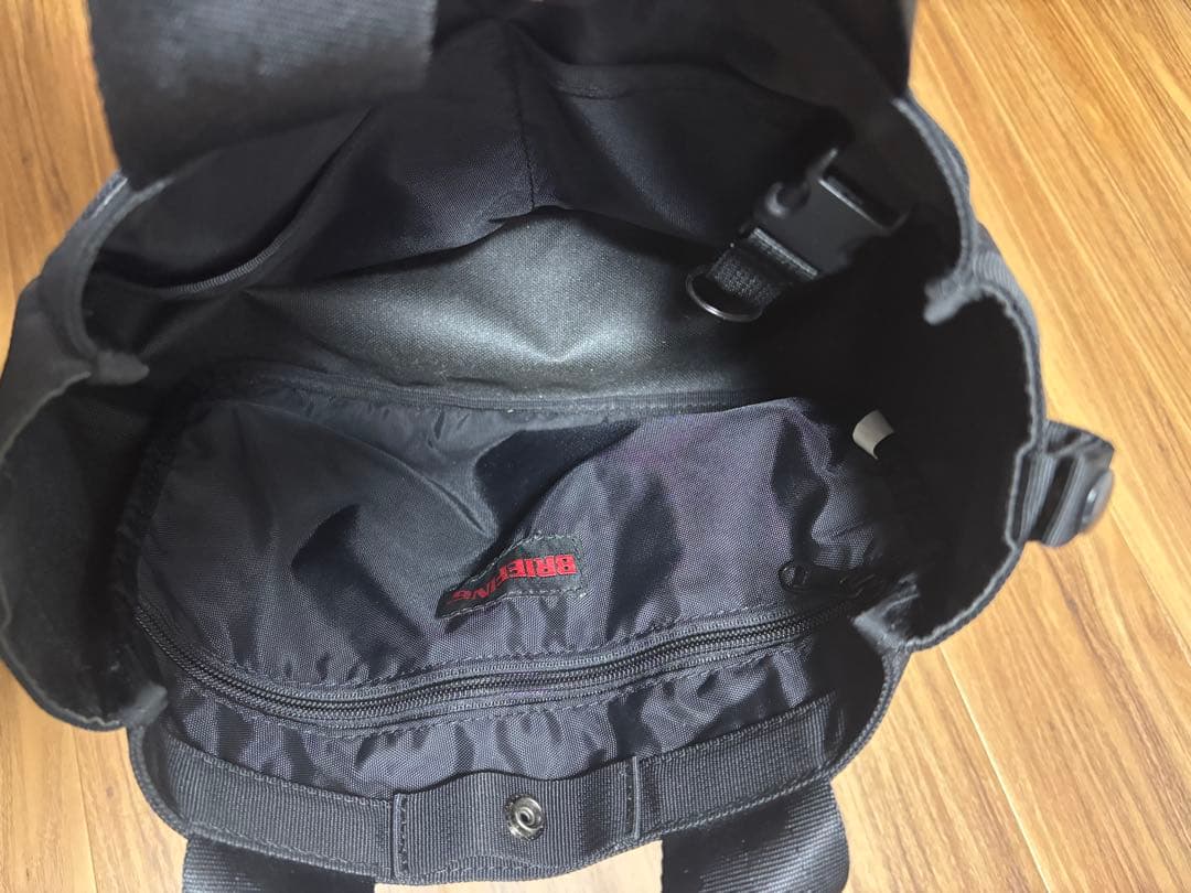 m*a様 BRIEFING ブラック バッグ メッシュポケット付き