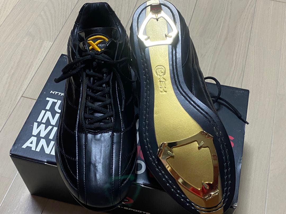 ■超値下げ！超稀少！ヘキサスポーツ！ステルス 革底スパイク　新品未使用！