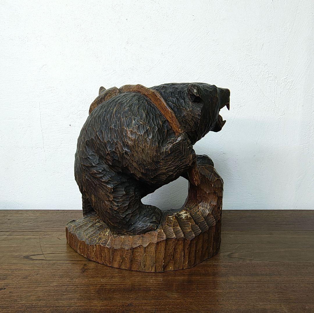 木彫り　彫刻　熊　八雲　北海道