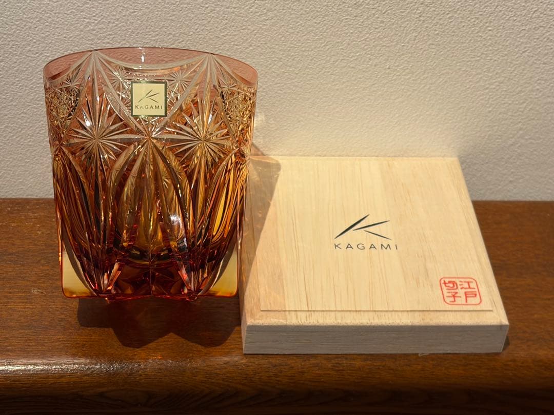 KAGAMI 江戸切子　根本達也作　ロックグラス