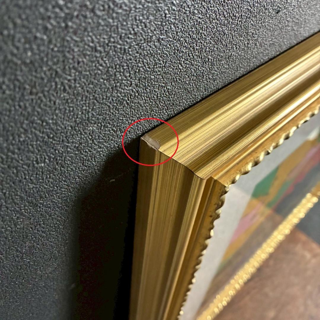 【タンちゃん】美品 田崎廣助「朱不二」リトグラフ 印章有 豪華額装 赤富士