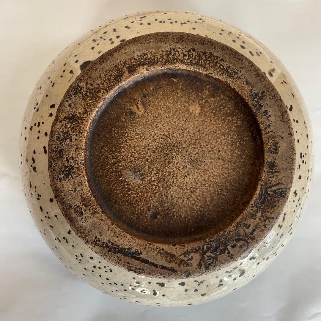 松代焼　白釉緑彩こね鉢　江戸時代後期〜明治時代初期頃