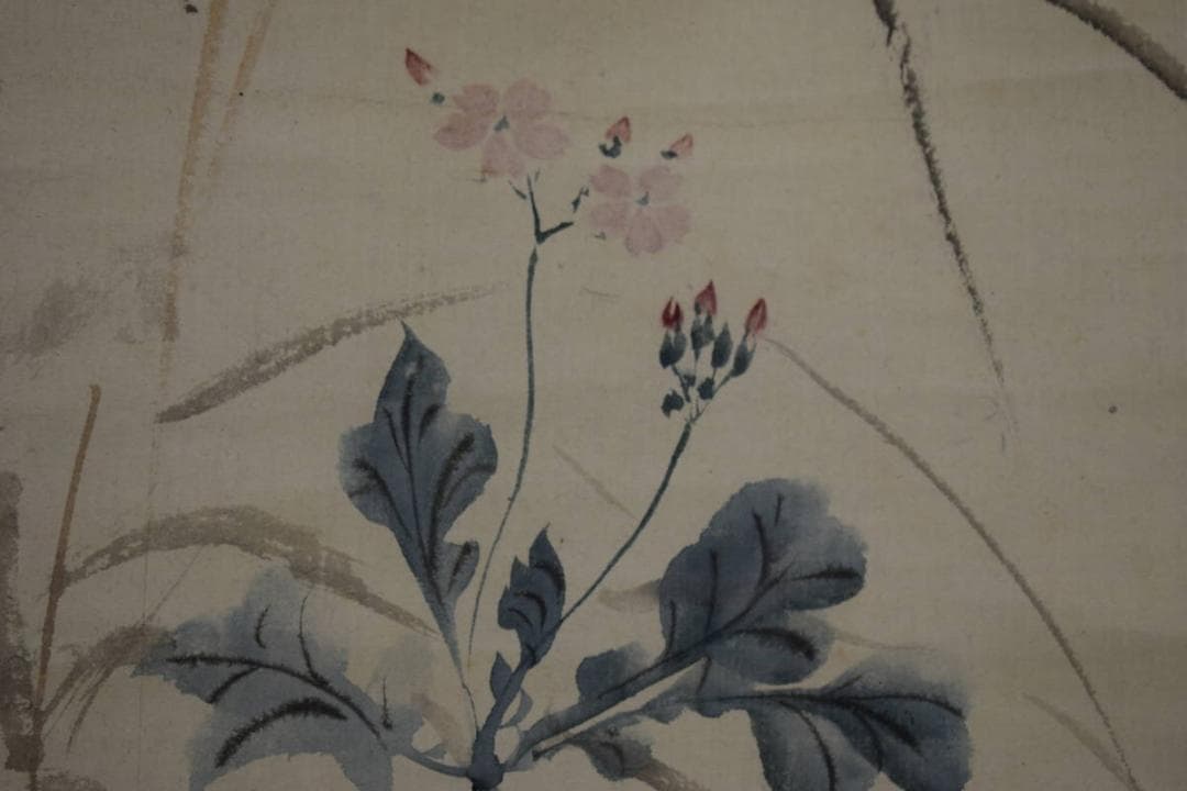 模写/酒井抱一/花図/布袋屋掛軸HI-559