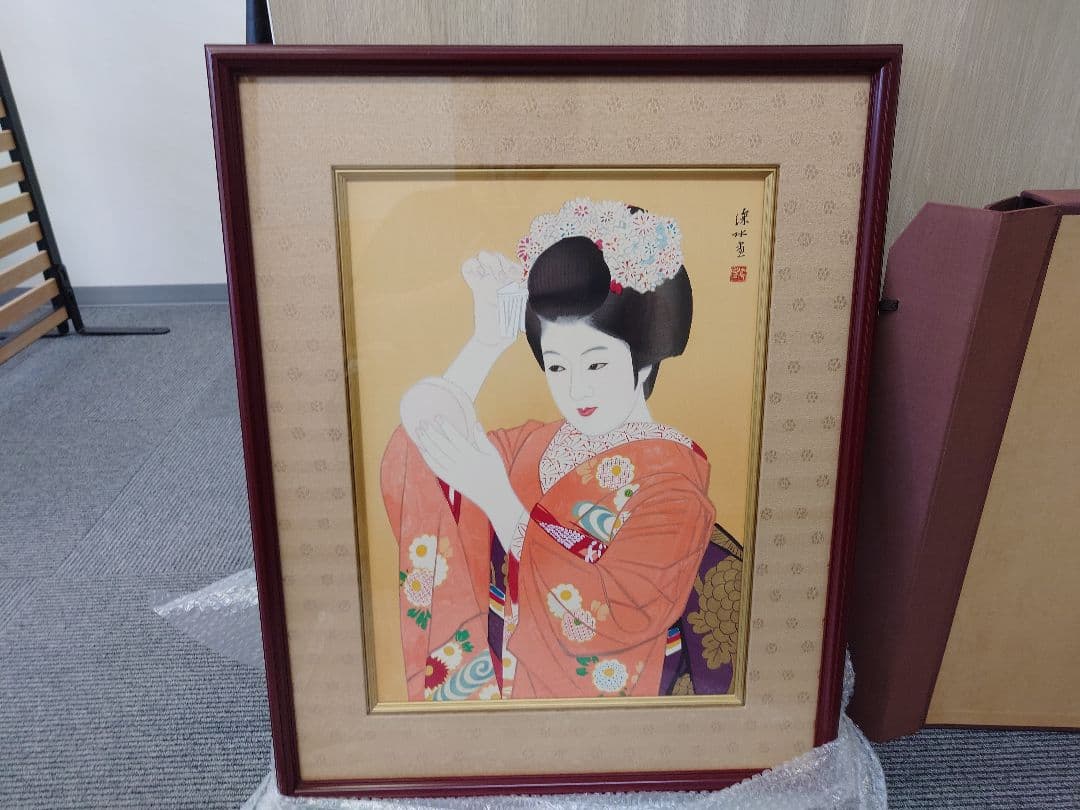 ぶ*け様 （限定値下）伊東深水『かんざし』芸艸堂鑑賞木版版画昭和57年版限定15