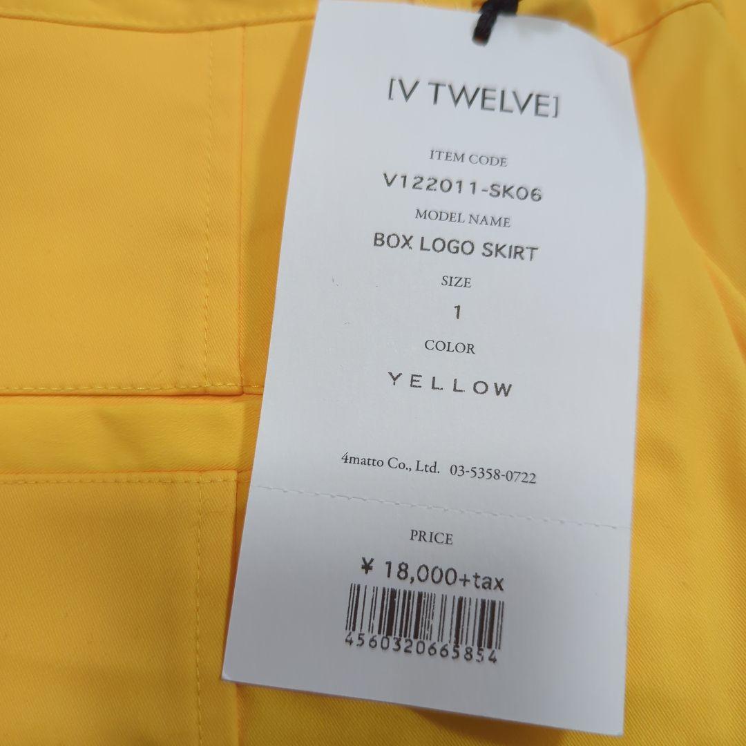 V12 ゴルフ　レディース　スカート　インナーパンツ　ロゴスカート　黄色　M　L
