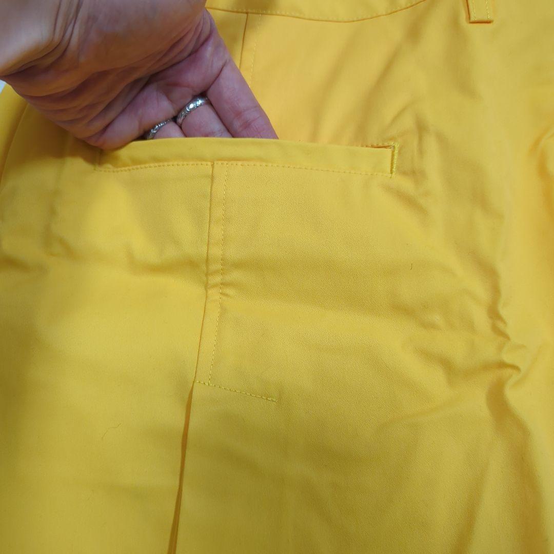 V12 ゴルフ　レディース　スカート　インナーパンツ　ロゴスカート　黄色　M　L