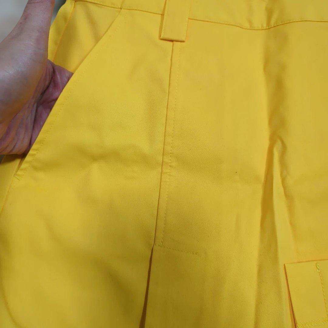 V12 ゴルフ　レディース　スカート　インナーパンツ　ロゴスカート　黄色　M　L