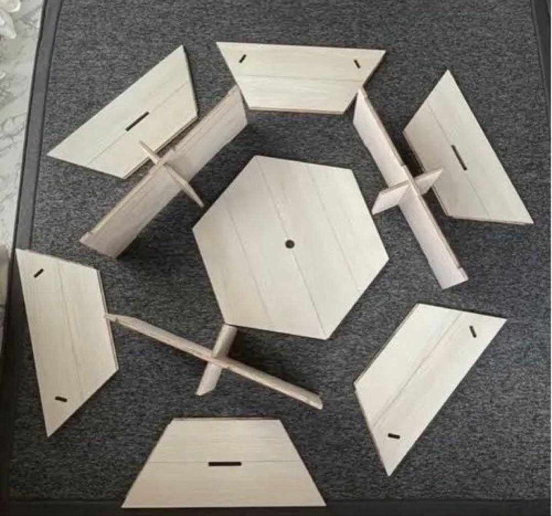 天板付き！ヘキサゴンテーブル/ヘキサテーブル/キャンプテーブル/焚き火テーブル/