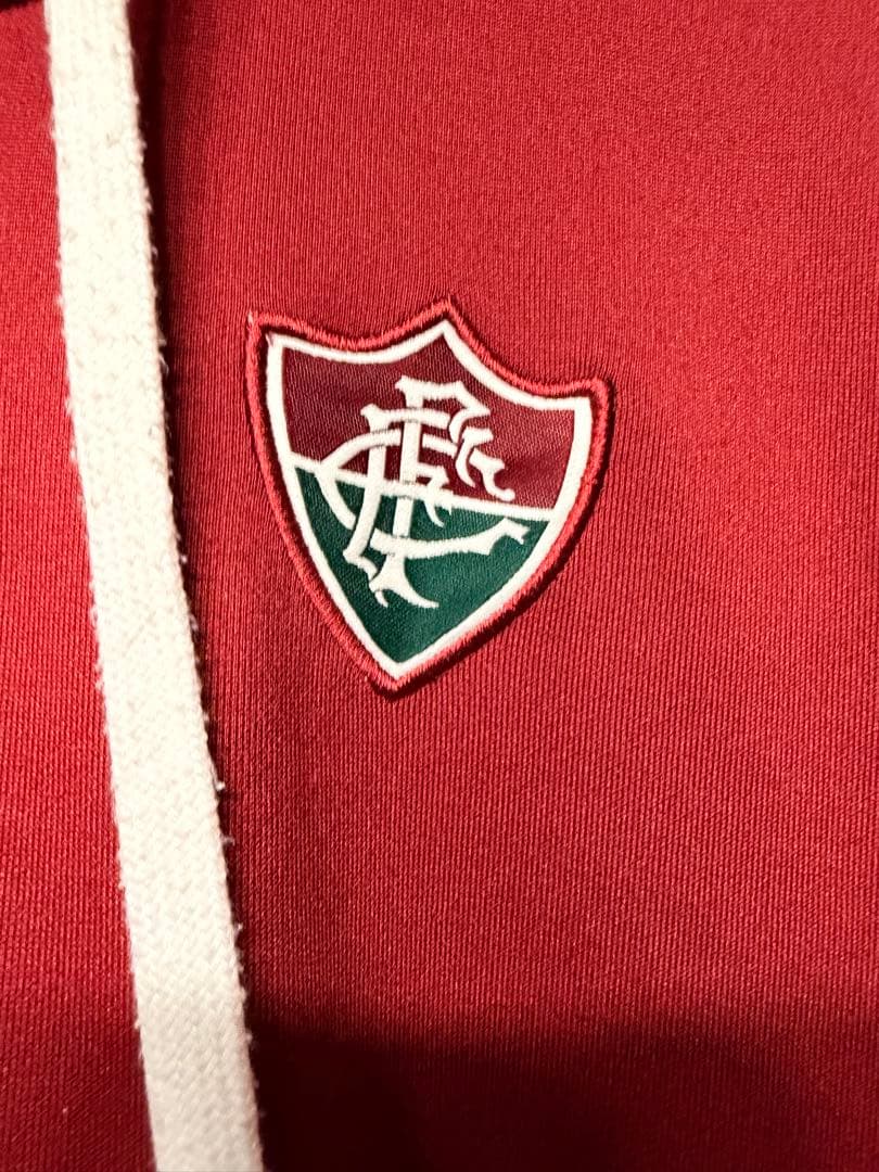 adidas フルジップパーカー 赤白 フルミネンセFC サイズM