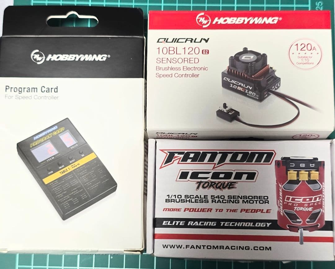 ★ ブラシレスモーター 17.5T ESC プログラムカード 3点セット★