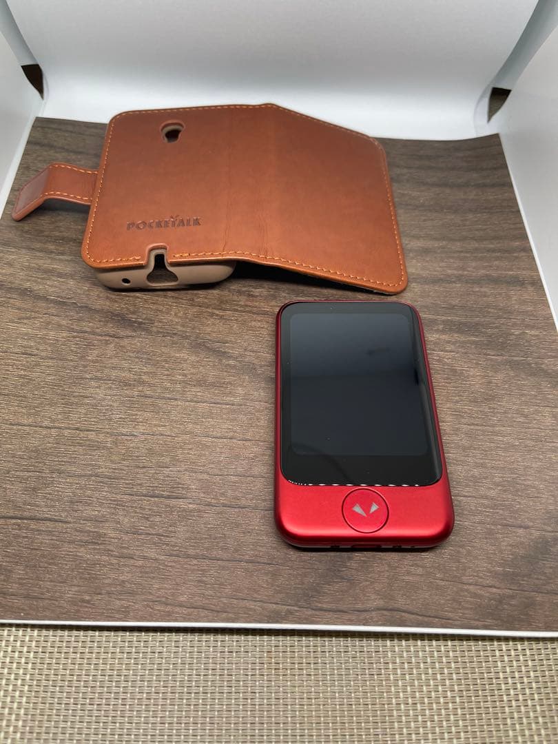 POCKETALK 翻訳機 レッド 本体と付属品