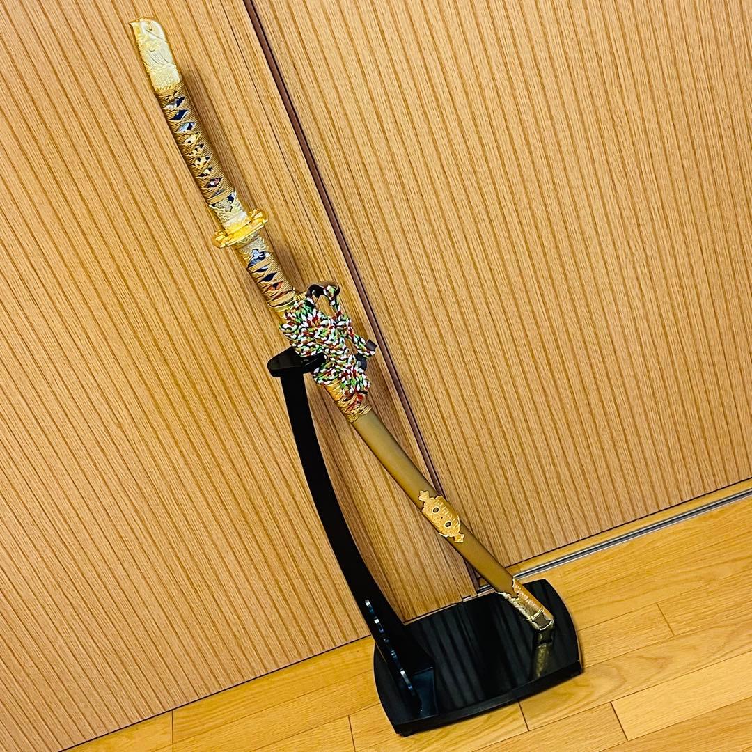 【希少】高級模造刀 太刀 陣太刀 刀袋・刀掛台付き