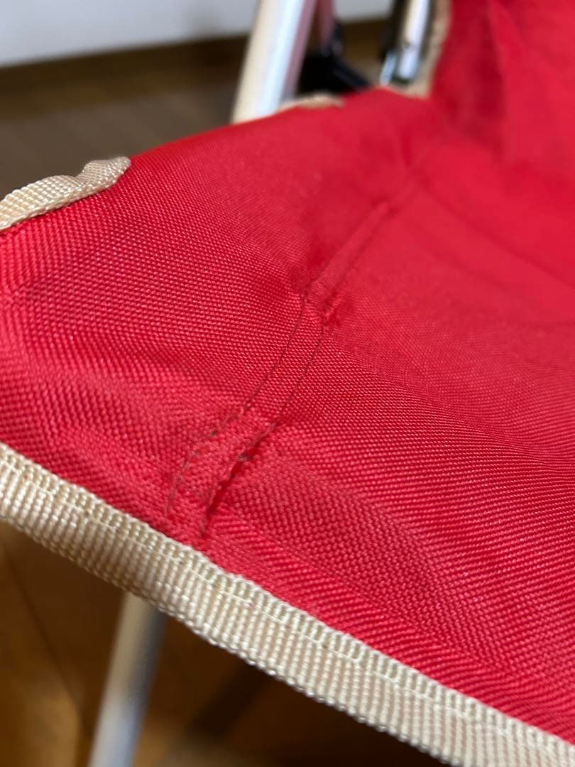 2脚セット　コールマン　チェア 赤　レイチェア　ハイバック　3段階