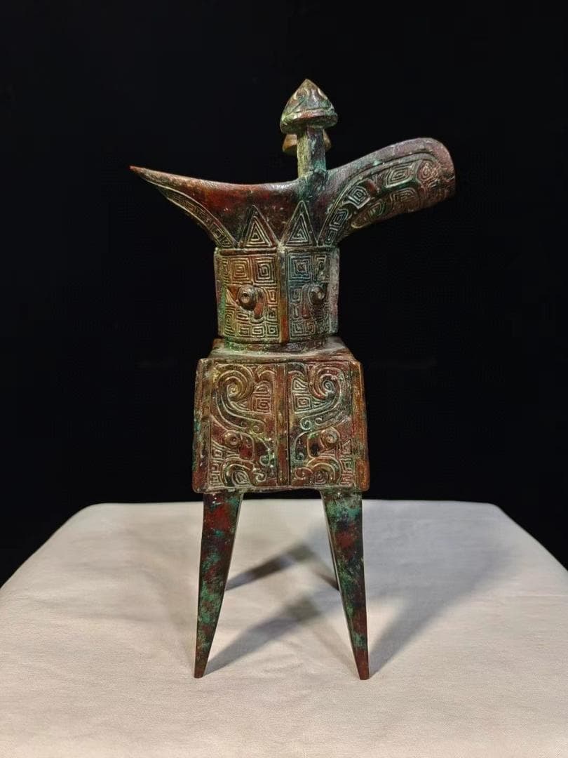 中国古美術品·旧蔵珍品·貴族用器皿·古青銅器★爵杯★飲酒器·文房置物·風水開運