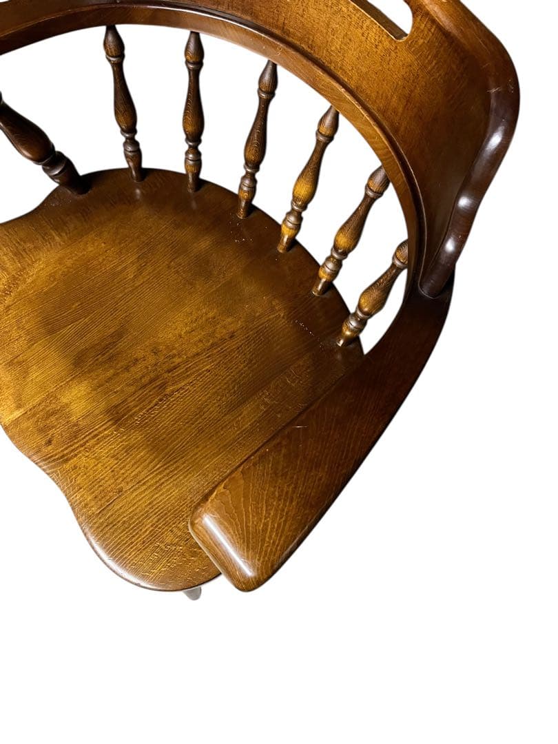 【送料無料】飛騨産業 キツツキ ウィンザーチェア アームチェア アンティーク ①